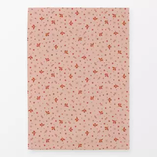 Geschirrtuch Weihnachtsblätter Rosa Rot