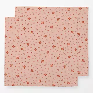 Servietten Weihnachtsblätter Rosa Rot