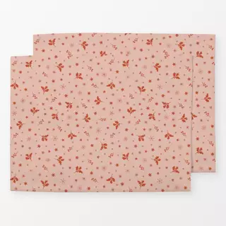 Tischset Weihnachtsblätter Rosa Rot