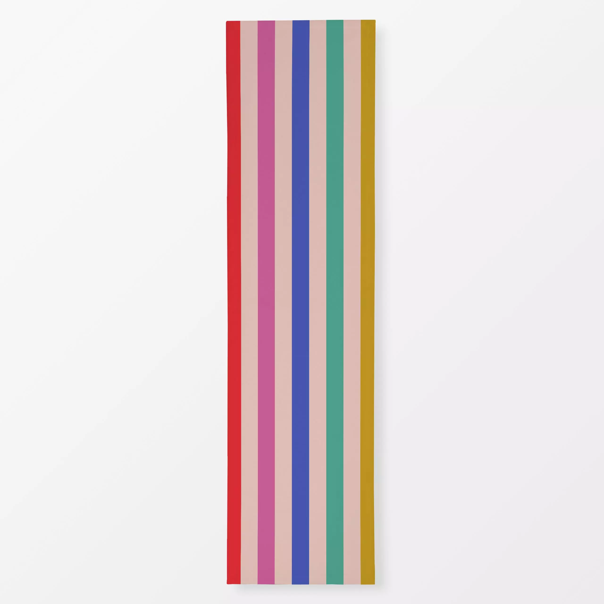 Tischläufer Regenbogen Streifen - Weihnachten, Symbole & Muster - von „Julia Schumacher"; Streifen, Regenbogen, blau, pink, ...