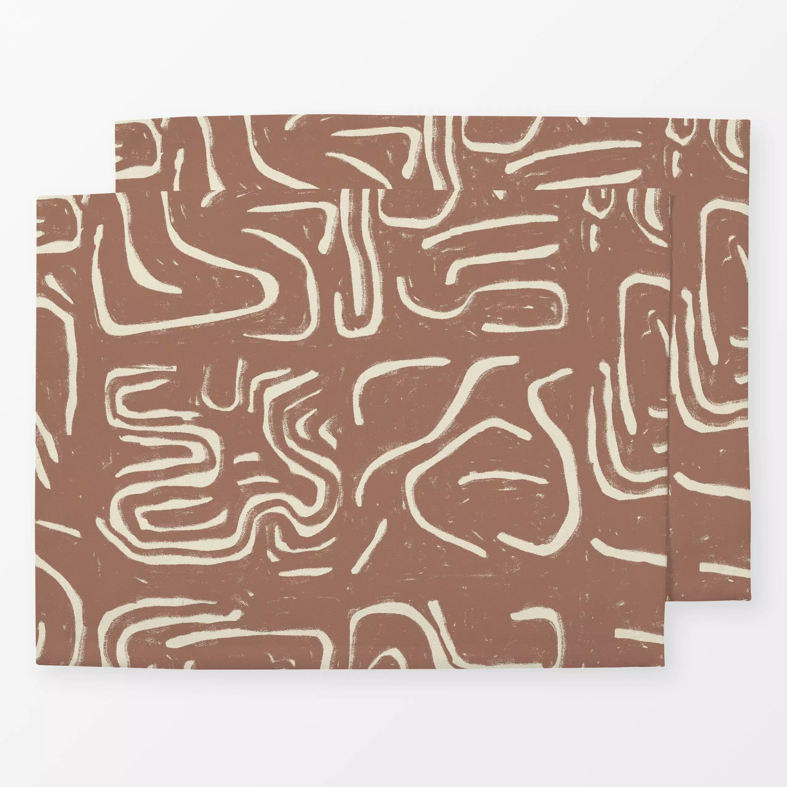 Tischset Spaghetti Hieroglyphen, gemustert, von Julia Schumacher