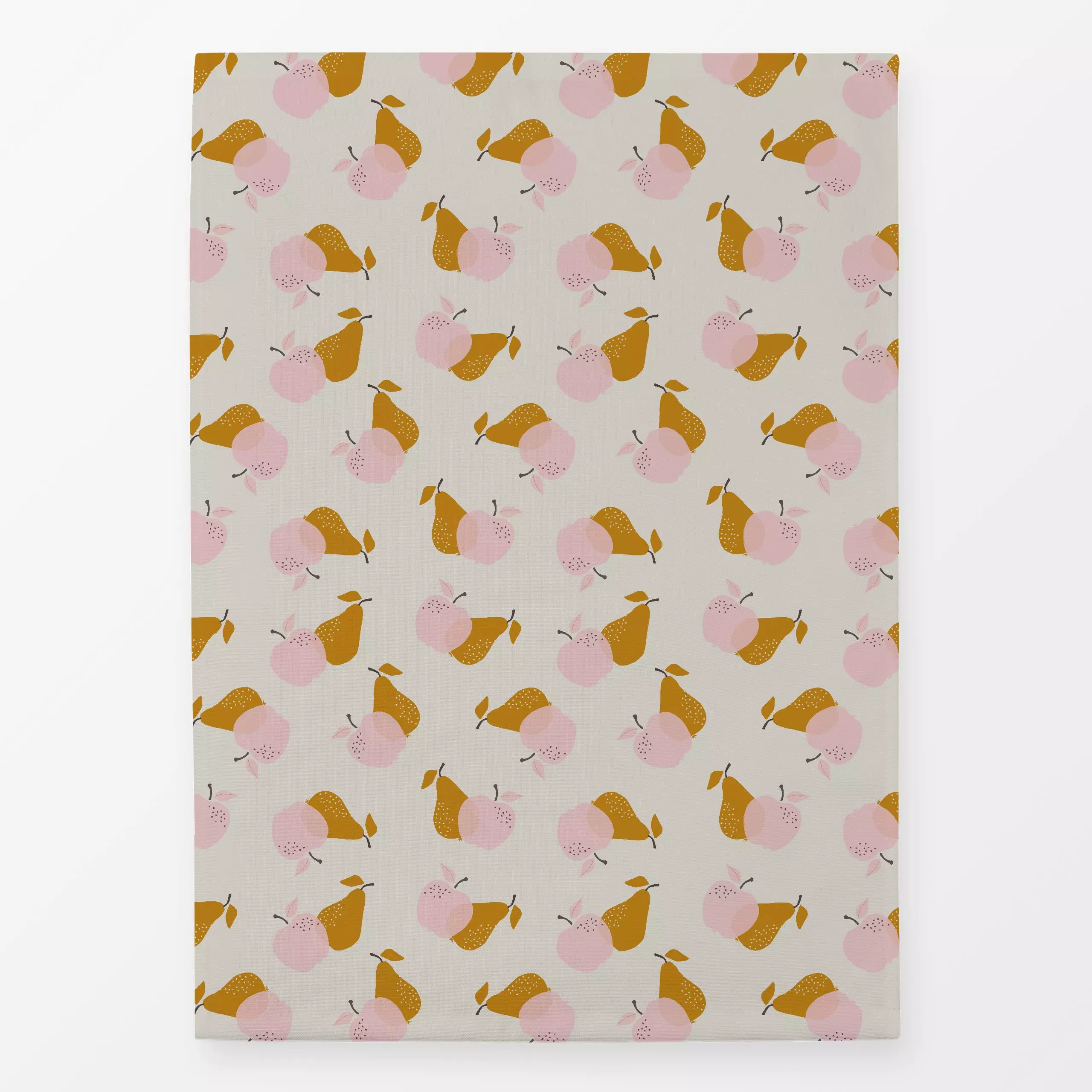 Geschirrtücher Herbstliebe Äpfel & Birnen - Herbst, Symbole & Muster - von „Carolin Vonhoff"; Obst, Muster, altrosa, kleinge...