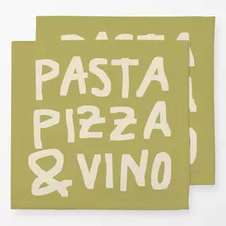 Servietten Pasta Pizza & Vino Green