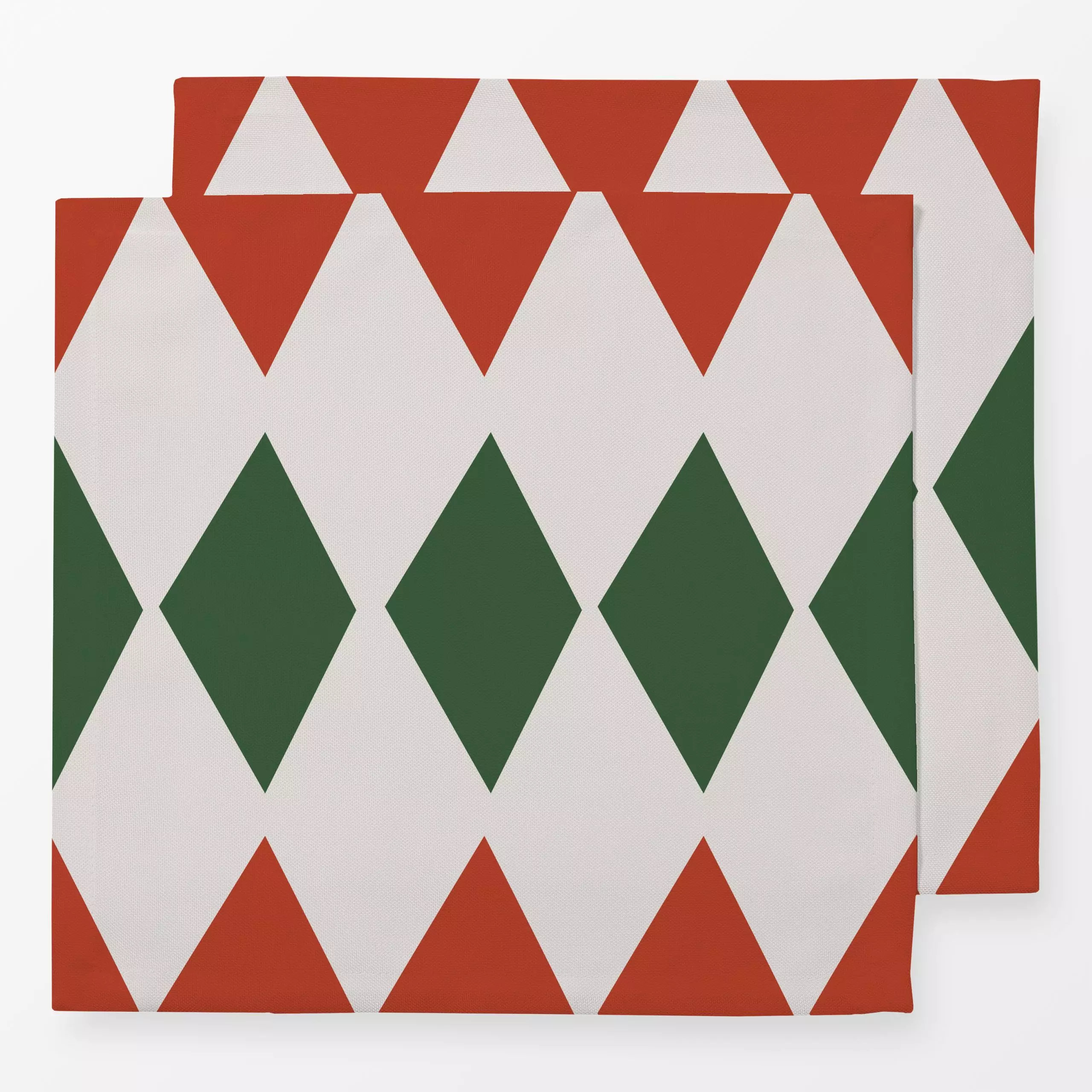 Servietten Christmas Pattern - Weihnachten, Anlässe - von „Jana Driver"; Weihnachten, rot, pattern, gruen, christmas, Rauten...