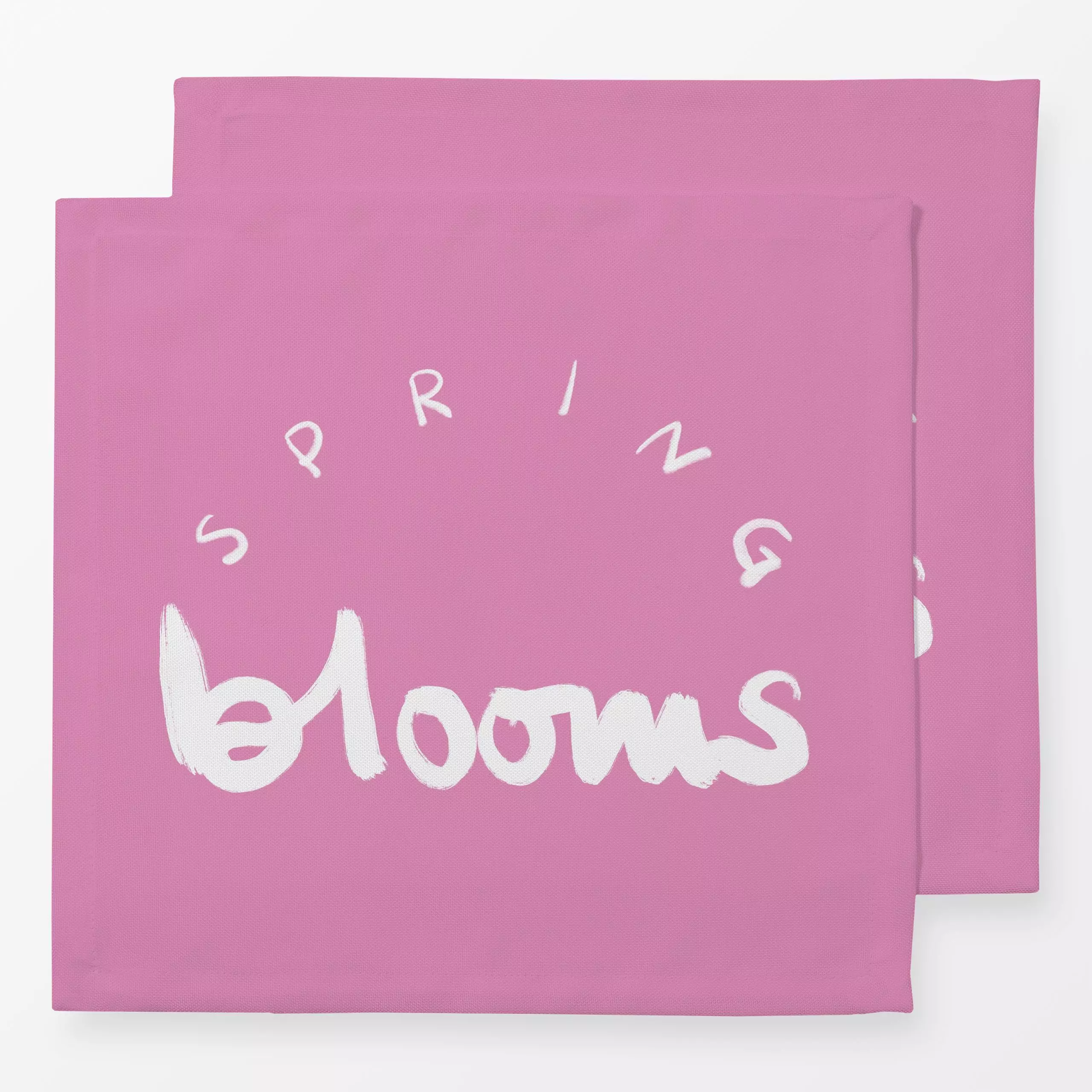 Servietten Spring blooms Pink - Frühling, Sprüche & Schriftzüge, Ostern - von „Sophie Augustin Illustration"; typografie, Fr...