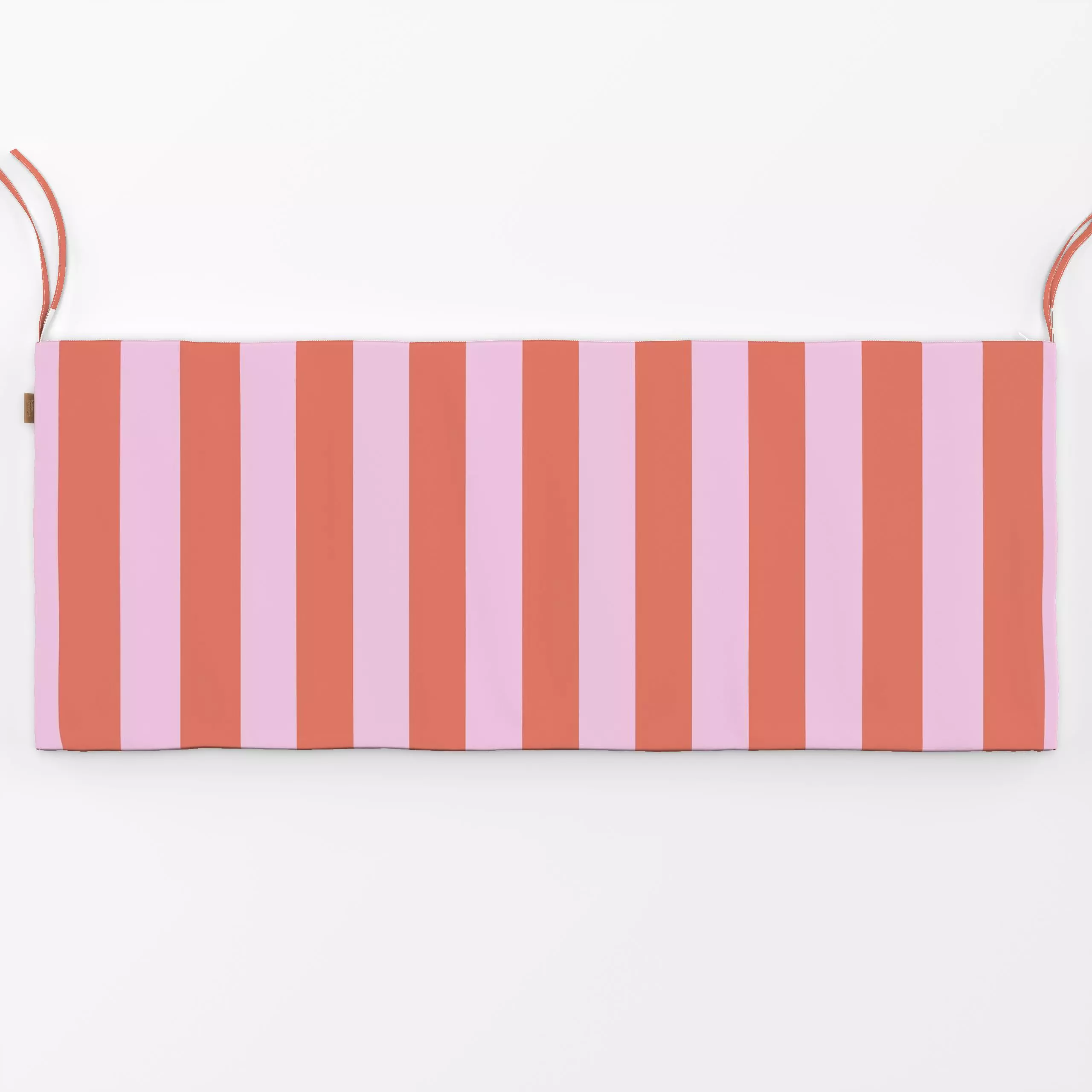 Bankauflage Streifen rosa und korallenrot - Frühling, Symbole & Muster - von „Vivian Hasenclever"; Streifen, modern, Kinderz...