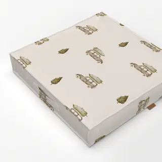 Bodenkissen Christmas Cars beige