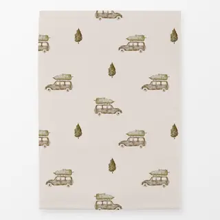 Geschirrtücher Christmas Cars beige