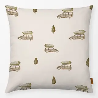 Kissen Christmas Cars beige