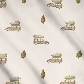 Meterware Christmas Cars beige