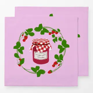 Servietten Erdbeermarmelade Pink