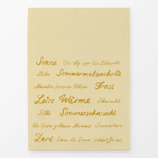 Geschirrtücher Typo Deutsch Gelb