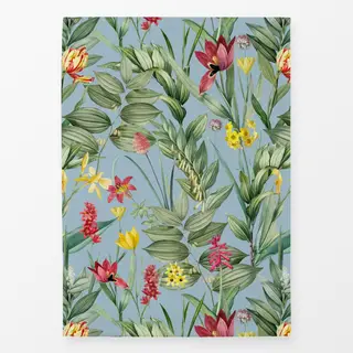 Geschirrtücher Exotische Pflanzenwelt blau