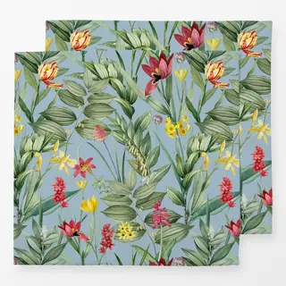 Servietten Exotische Pflanzenwelt blau