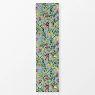 Tischläufer Exotische Pflanzenwelt blau