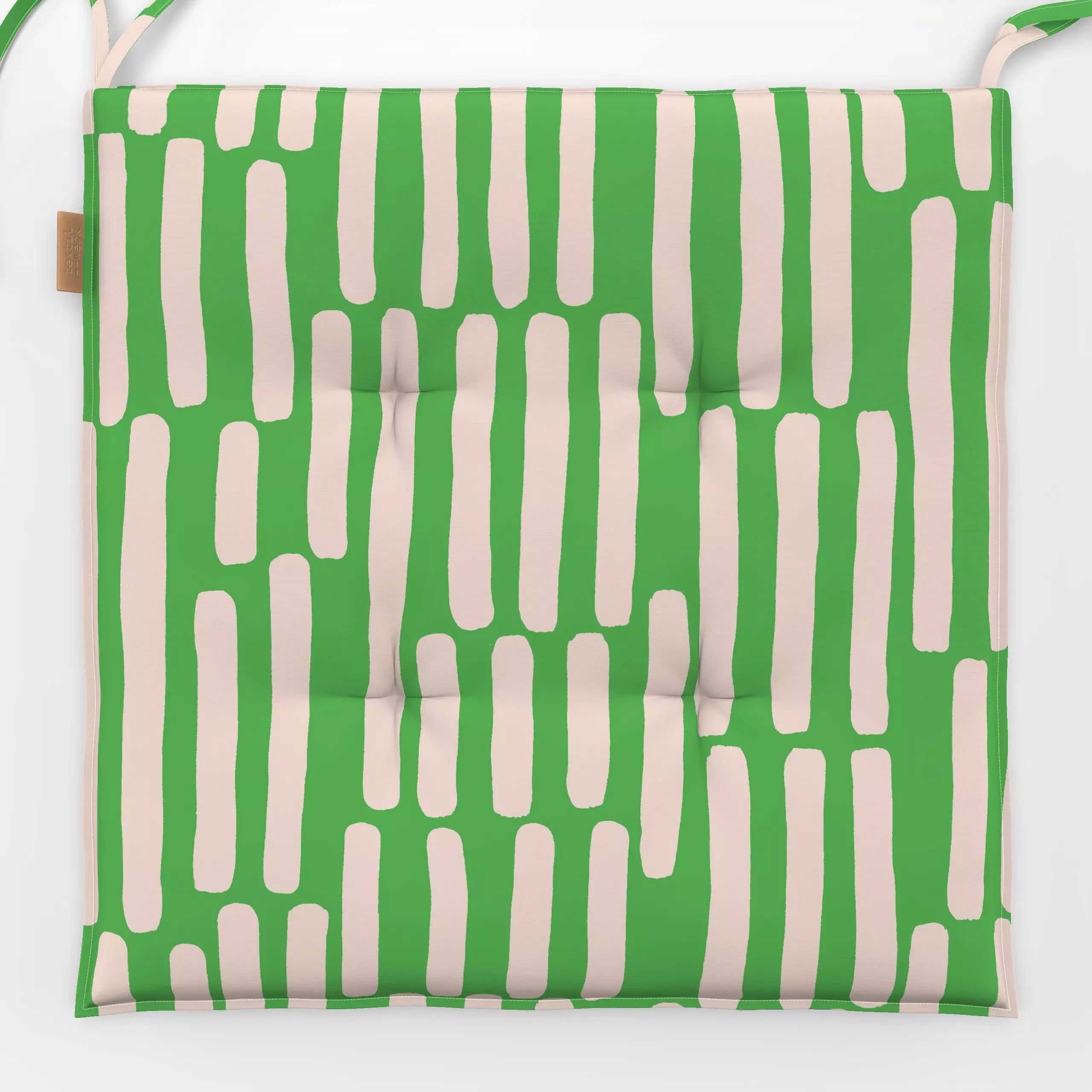 Sitzkissen Pinselstriche auf grün - Sommer, Symbole & Muster - von „Julia Schumacher"; Wiese, handgemalt, Pinselstriche, ver...