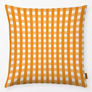 Kissen Karo Kariert Gingham orange