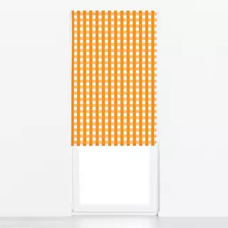Raffrollo Karo Kariert Gingham orange