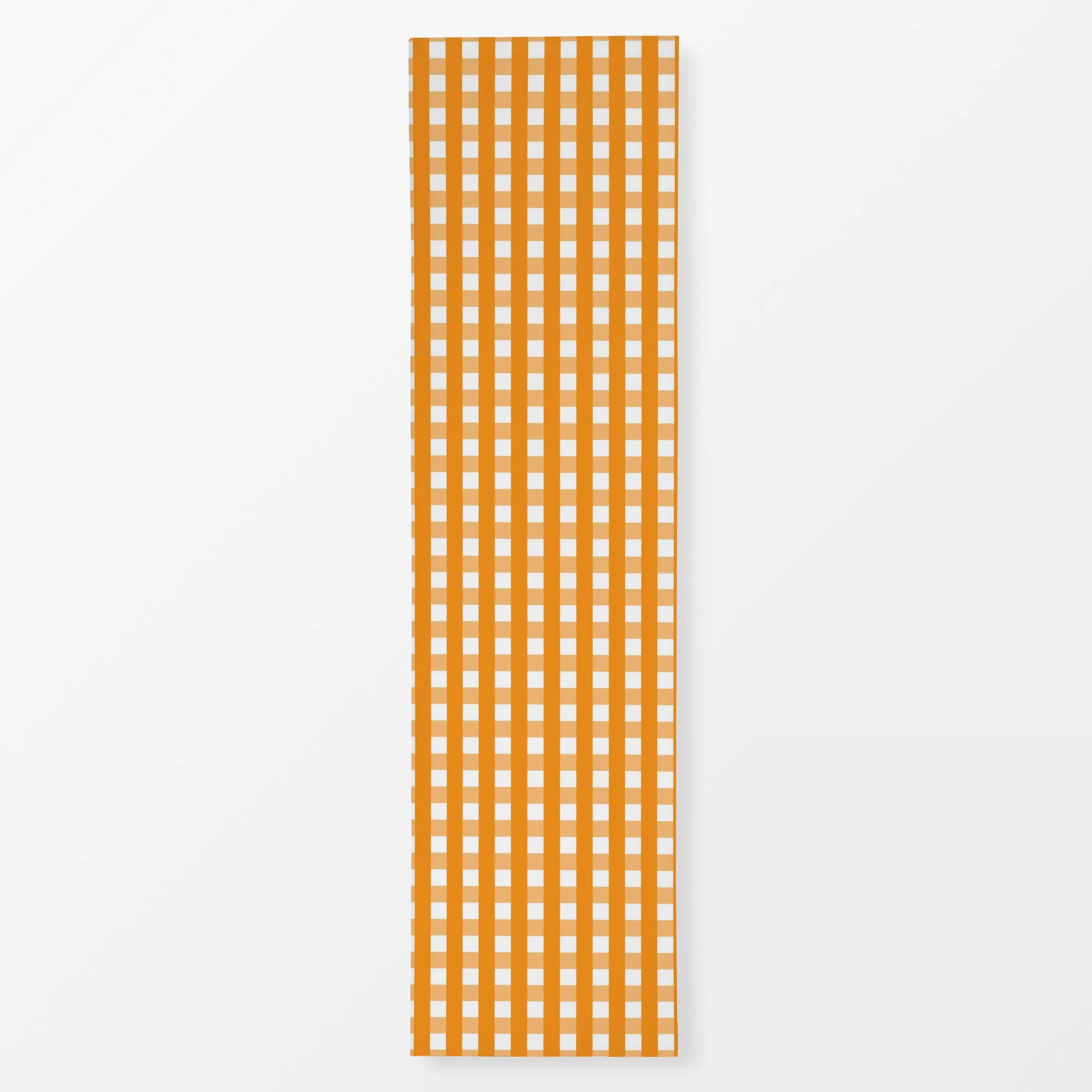 Tischläufer Karo Kariert Gingham orange - Herbst, Symbole & Muster - von „brushmeetspaper"; Muster, Orange, Karo, Herbst, He...