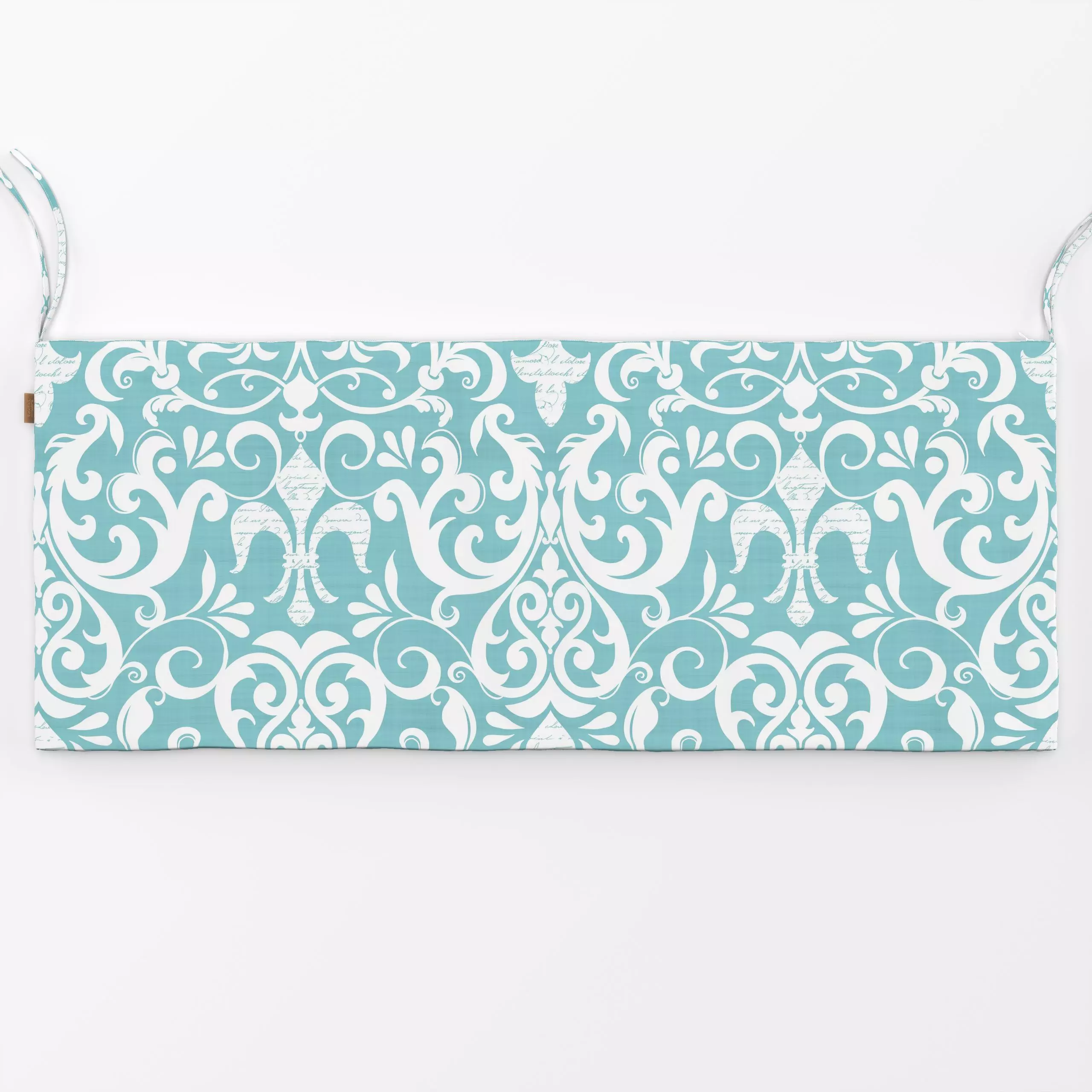 Bankauflage Fleur De Lis Damask Script II - Symbole & Muster, Retro & Vintage - von „Andrea Haase"; vintage, Ornament, Nosta...