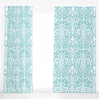 Dekovorhang Fleur De Lis Damask Script II