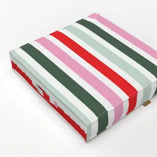 Bodenkissen X-Mas Streifen Grün & Pink