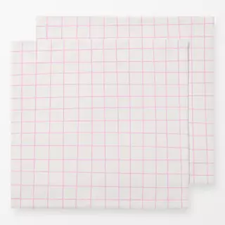 Servietten Hand Drawn Grid Rosa