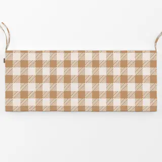 Bankauflage Karo-stoff braun