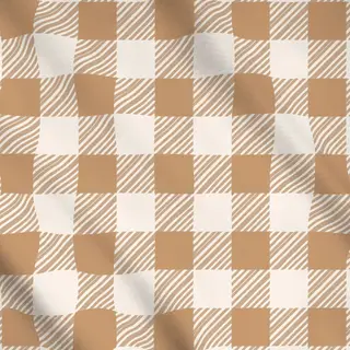 Meterware Karo-stoff braun