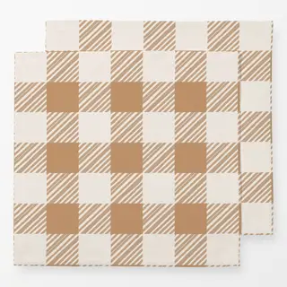 Servietten Karo-stoff braun