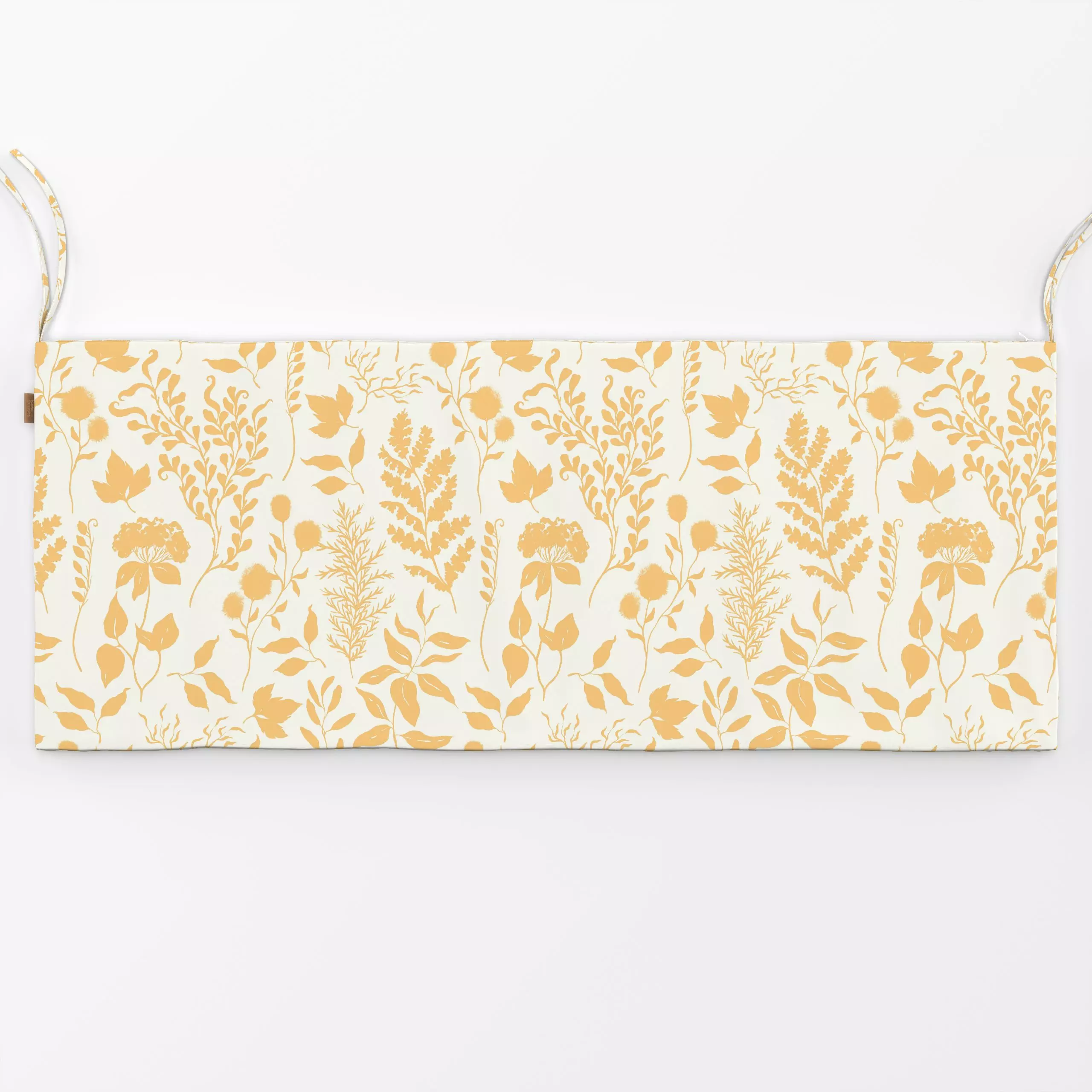 Bankauflage Sommerblumen Gelb Creme - Blumen & Florales, Sommer - von „Monika Strigel"; creme, Wildblumen, Sonne, beige, gel...