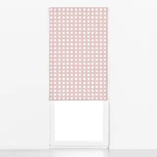 Raffrollo Karo Check rosa