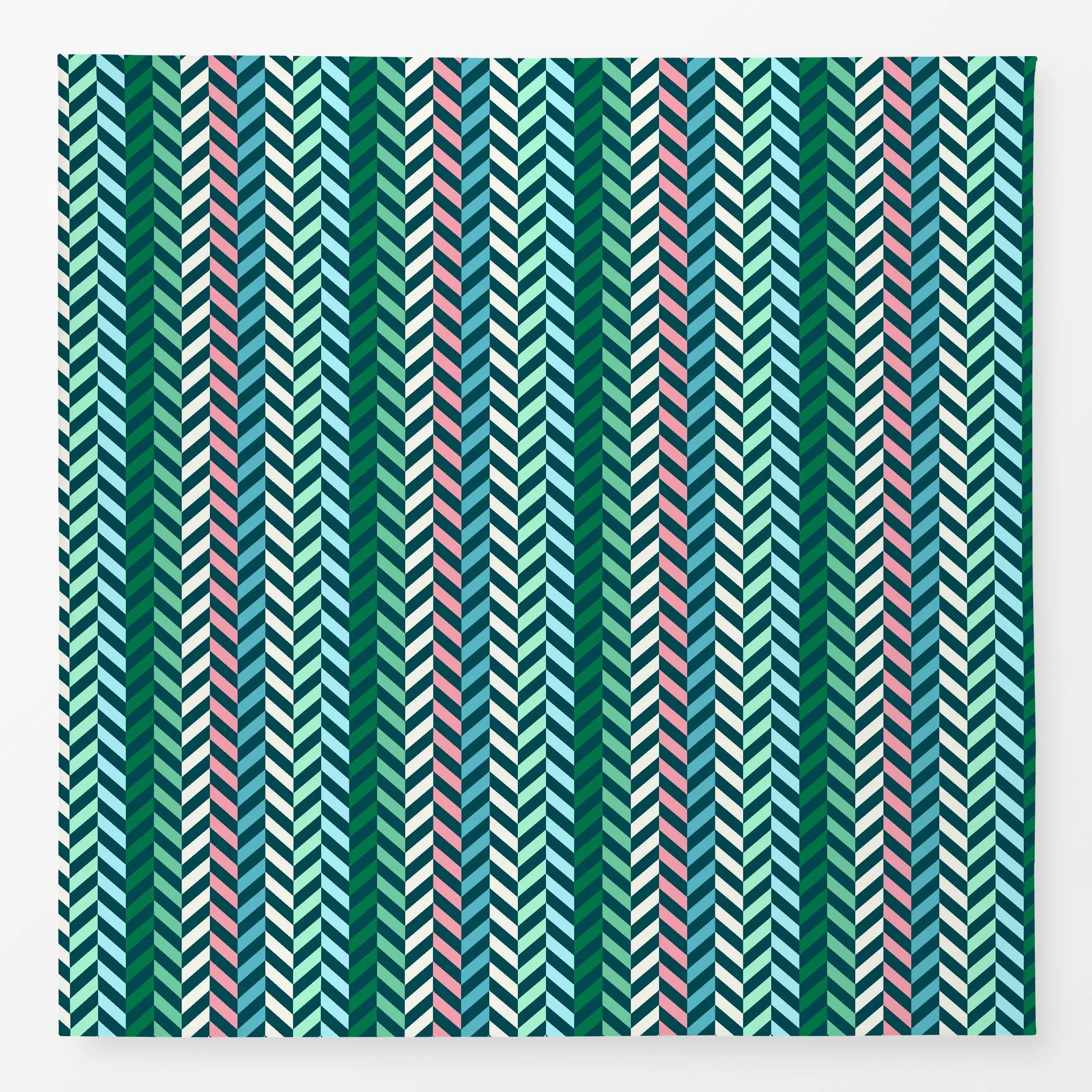 Tischdecke Farbfreude Chevron 1 - Sommer, Symbole & Muster - von „Primus Pattern"; minimal, Retro, Geometrisch, Sommer, Zick...