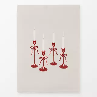 Geschirrtücher Christmas Candles Beige