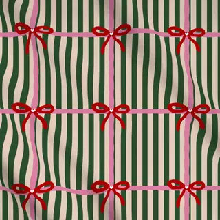 Meterware Geschenk Auf Streifen Grün