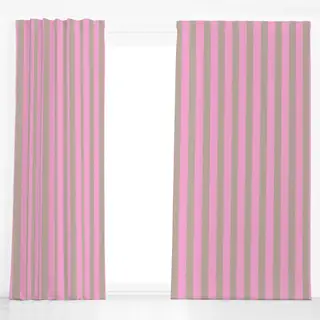 Dekovorhang Streifen pink beige