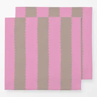 Servietten Streifen pink beige