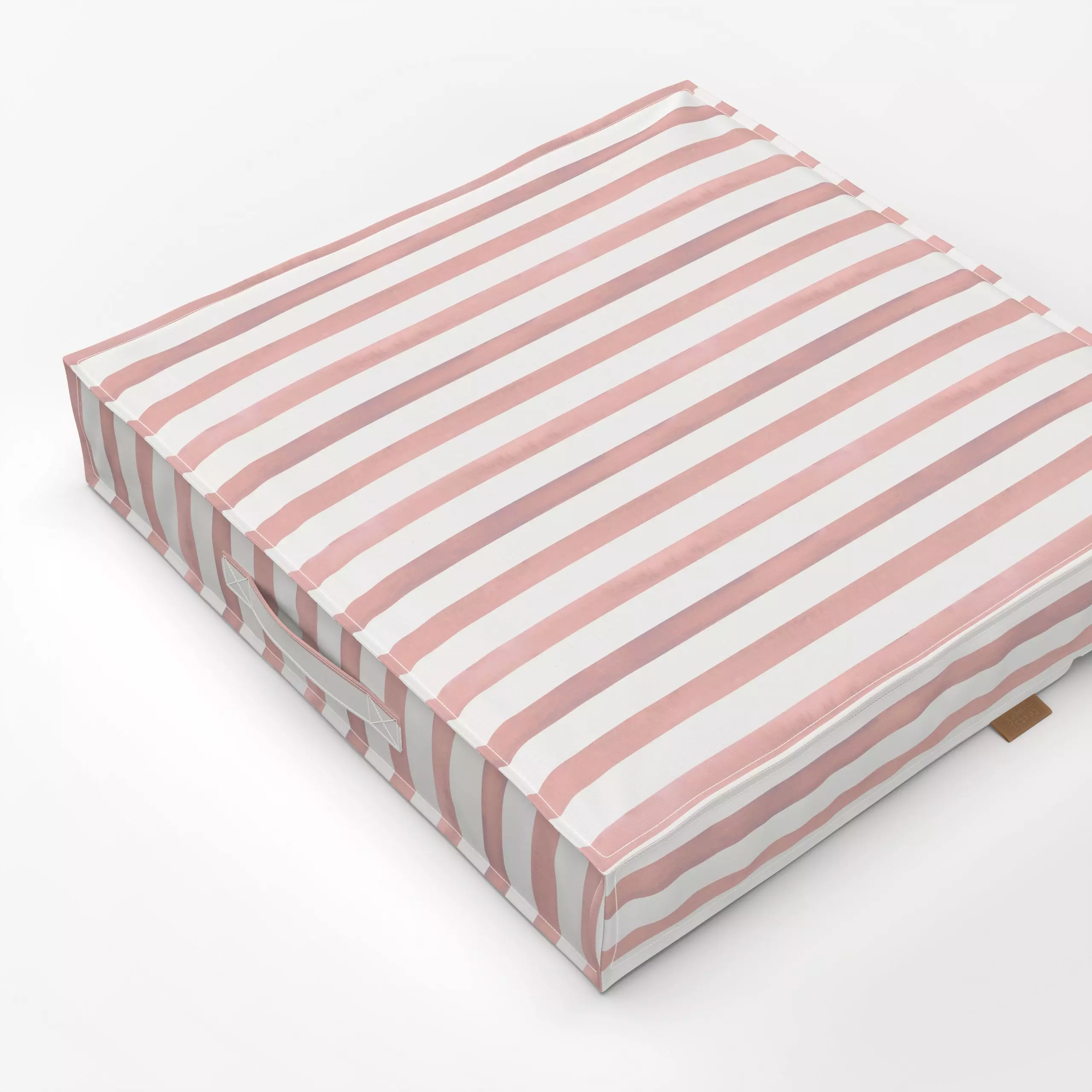 Bodenkissen Breite Streifen Aquarelle - Symbole & Muster - von „Anna Petersen"; Streifen, rosa, altrosa, Ostern, Nostalgie, ...