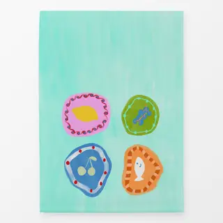 Geschirrtücher Keramikteller Türkis