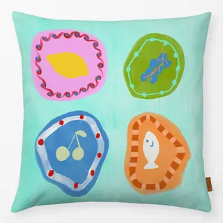 Kissen Keramikteller Türkis