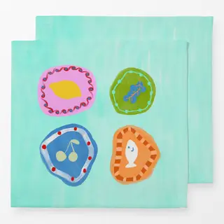 Servietten Keramikteller Türkis