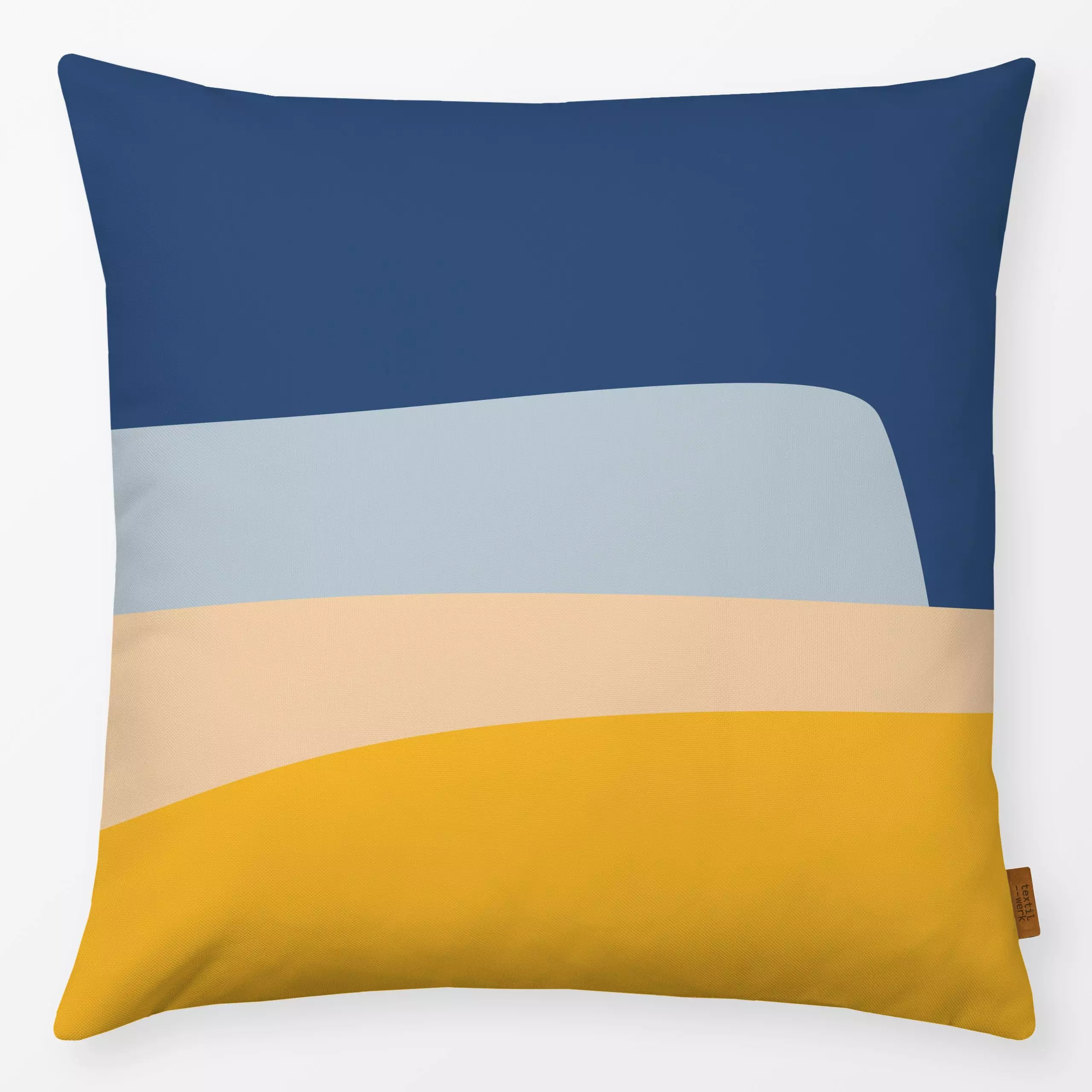 Kissen Sommer Streifen 2 - Sommer, Symbole & Muster - von „Heyduda"; Muster, abstrakt, Streifen, Meer, Strand, Sonne, Hygge,...