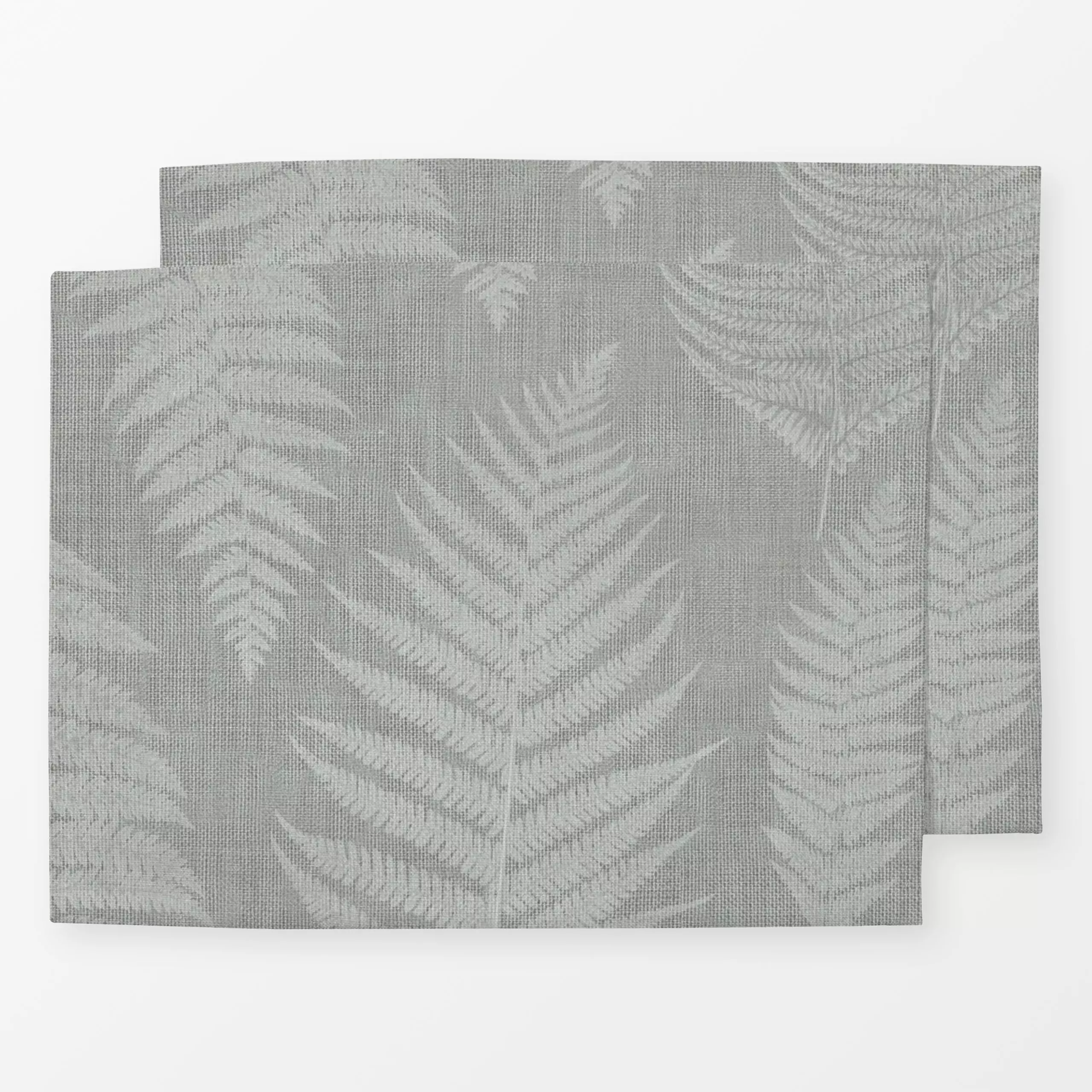 Tischset Farn Herbstlaub - graugrün - Herbst, Symbole & Muster, Pflanzen & Botanik - von „Bloomery Decor"; Muster, Natur, Bl...