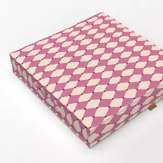 Bodenkissen Bunte Bescherung - Raute Pink