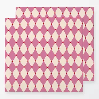 Servietten Bunte Bescherung - Raute Pink