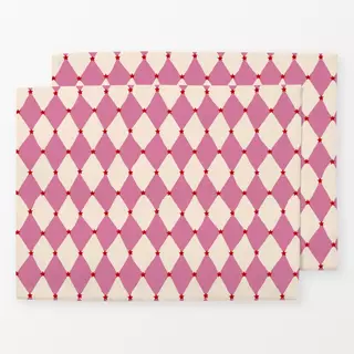Tischset Bunte Bescherung - Raute Pink