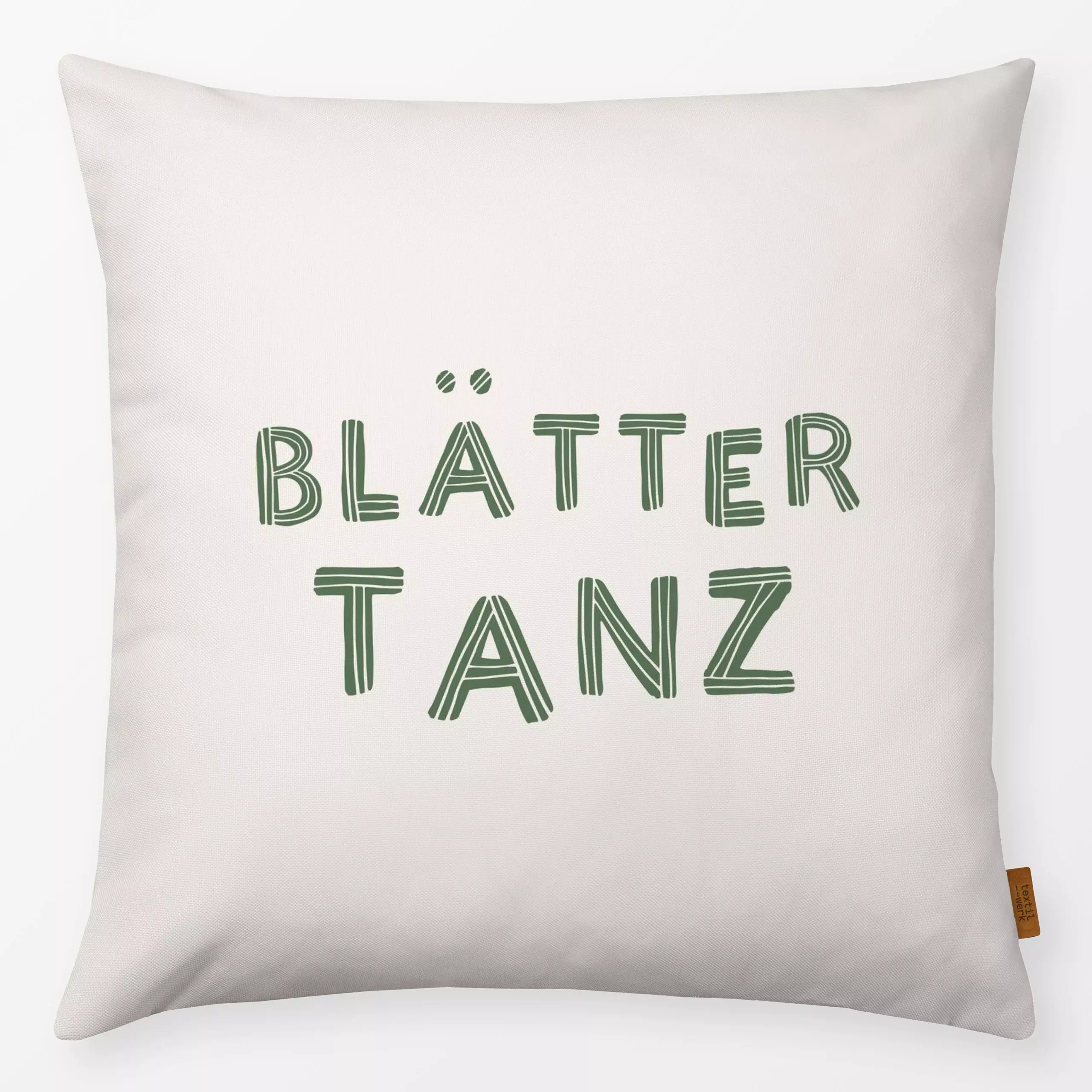 Kissen Blättertanz - Herbst, Sprüche & Schriftzüge, Anlässe - von „Kruth Design"; Blätter, Herbst, spruch, Spruchkissen, Her...