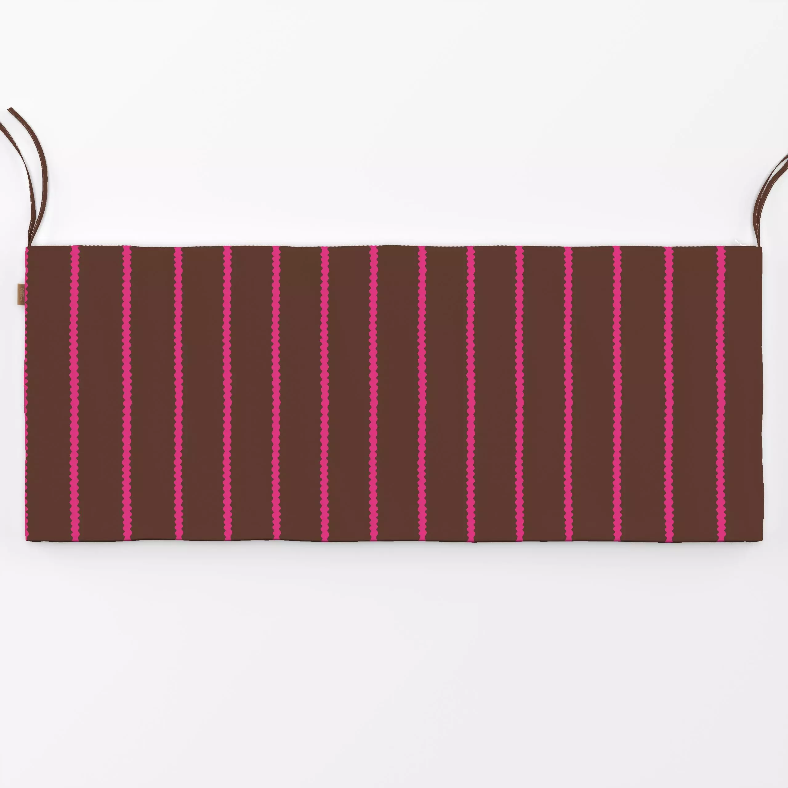 Bankauflage Wavy Streifen braun pink - Herbst, Symbole & Muster - von „Studio Kesse"