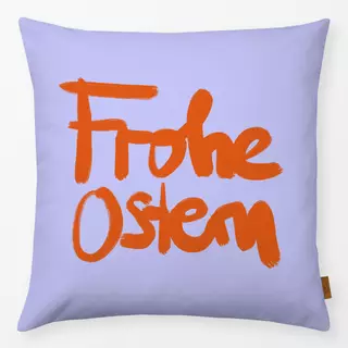 Kissen Frohe Ostern Orange Lila