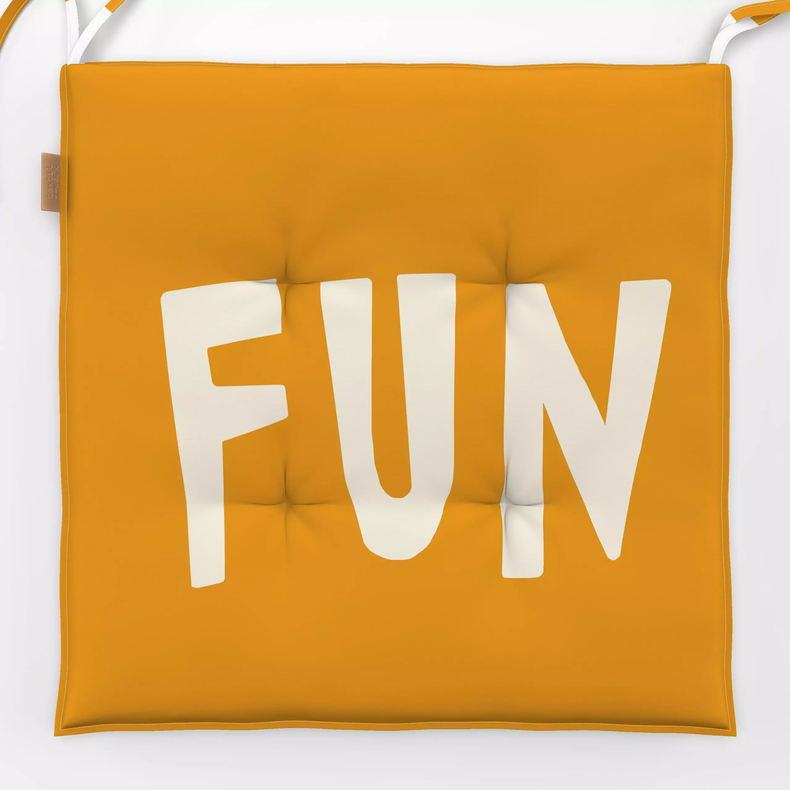 Sitzkissen Fun - Sprüche & Schriftzüge - von „Miriam Dück"; summer, Lettering, Happy, fun